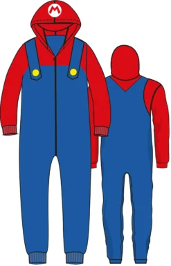 Adult Onesie costume Super Mario M