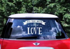 All you need is love autonkoristelutarra 33 x 45 cm