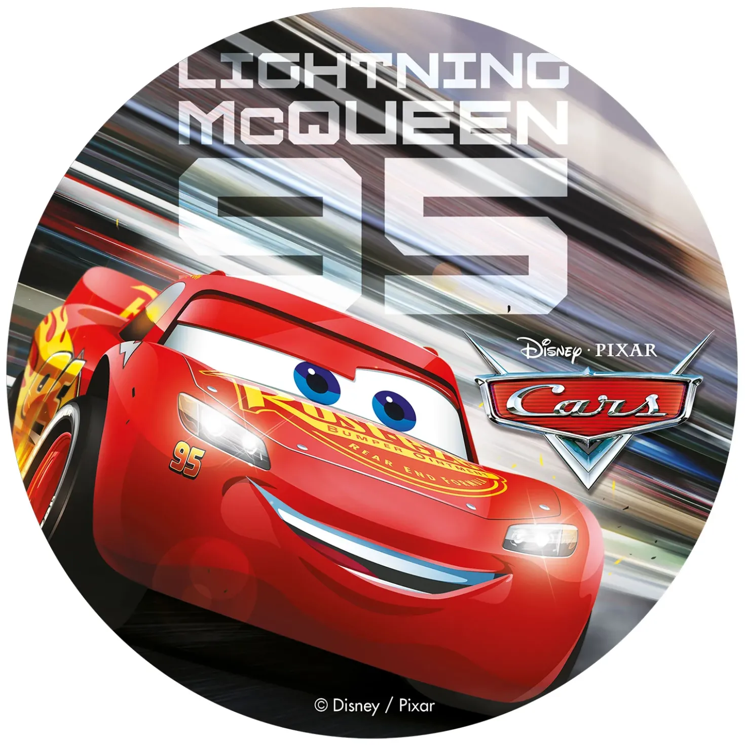 Autot Salama McQueen syötävä kakkukuva