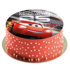 Autot Salama McQueen syötävä kakkukuva