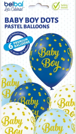Baby boy ilmapallo 30 cm 6 kpl/pkt