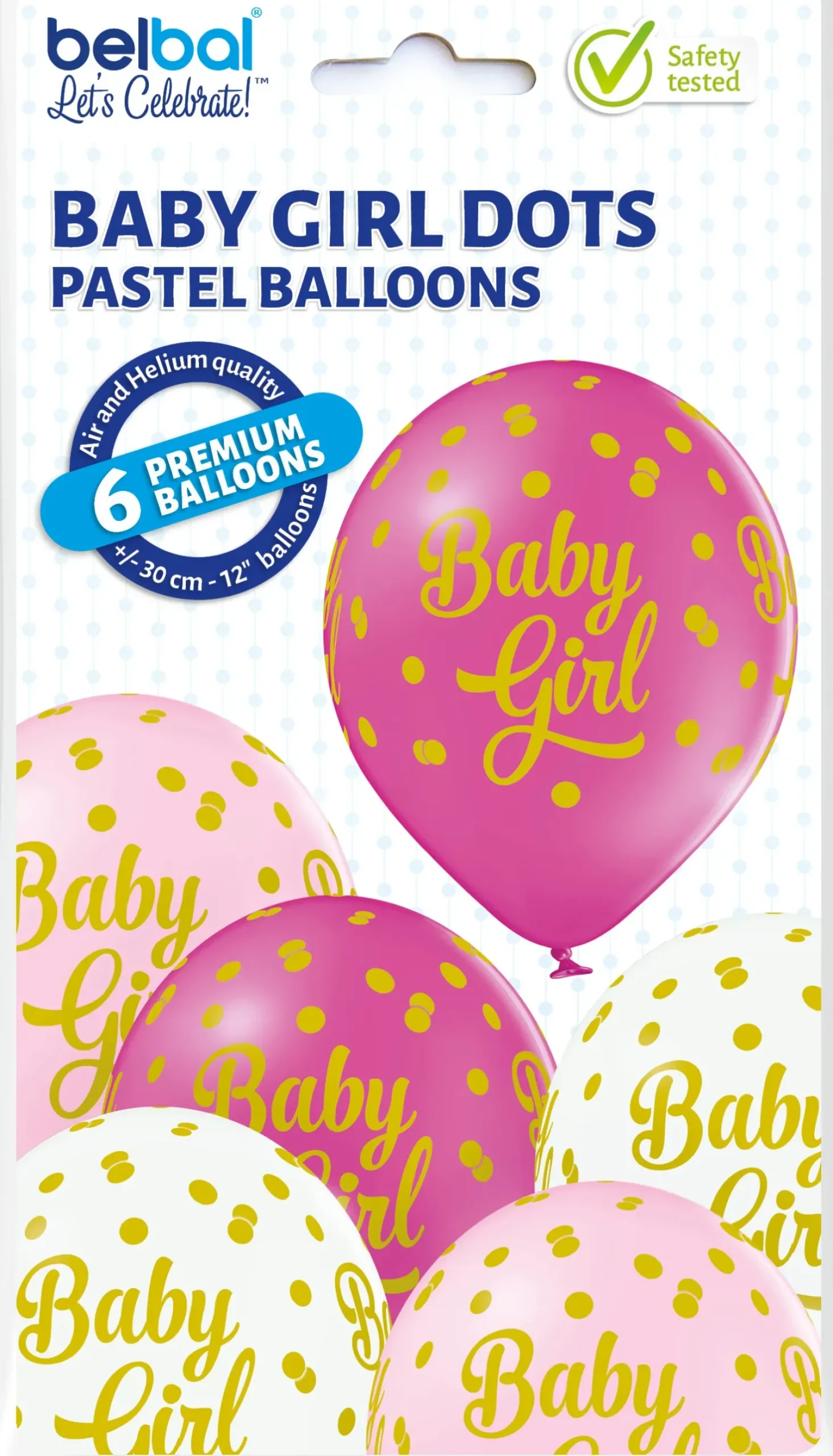 Baby girl ilmapallo 30 cm 6 kpl/pkt