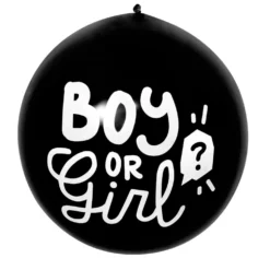 Boy or Girl kumipallo vaaleanpunainen konfetti 60 cm