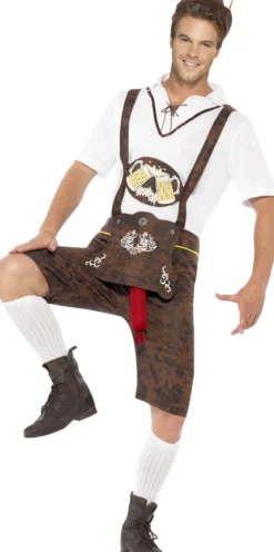 Brad Wurst Lederhosen aikuisten naamiaisasu