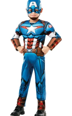 Captain America lasten naamiaisasu muskeleilla
