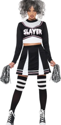 Cheerleader musta aikuisten naamiaisasu