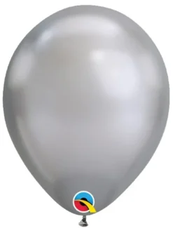 19 cm metallikromihopea ilmapallo 100 kpl/pss