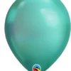 19 cm metallikromivihreä ilmapallo 100 kpl/pss