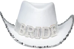 Cowboy hattu bride valkoinen