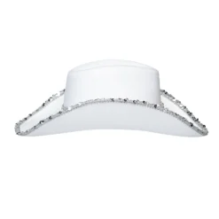 Cowboy hattu bride valkoinen