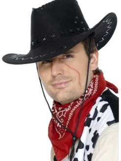 Cowboyhattu mokkajäljitelmä, musta
