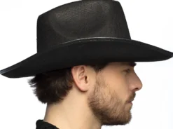 Cowboy hattu musta
