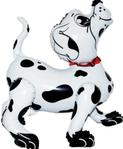 Dalmatialainen 4D ilmatäytteinen foliopallo mustat pilkut 54x61cm