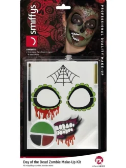 Day Of The Dead Zombi maskeeraussetti