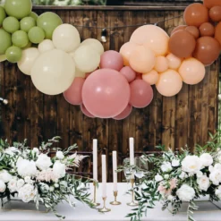 DIY Ilmapallokaari maanläheiset värit