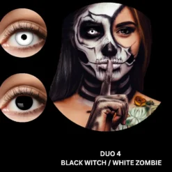 Efektipiilolinssit duo musta noita ja valkoinen zombie 3kk