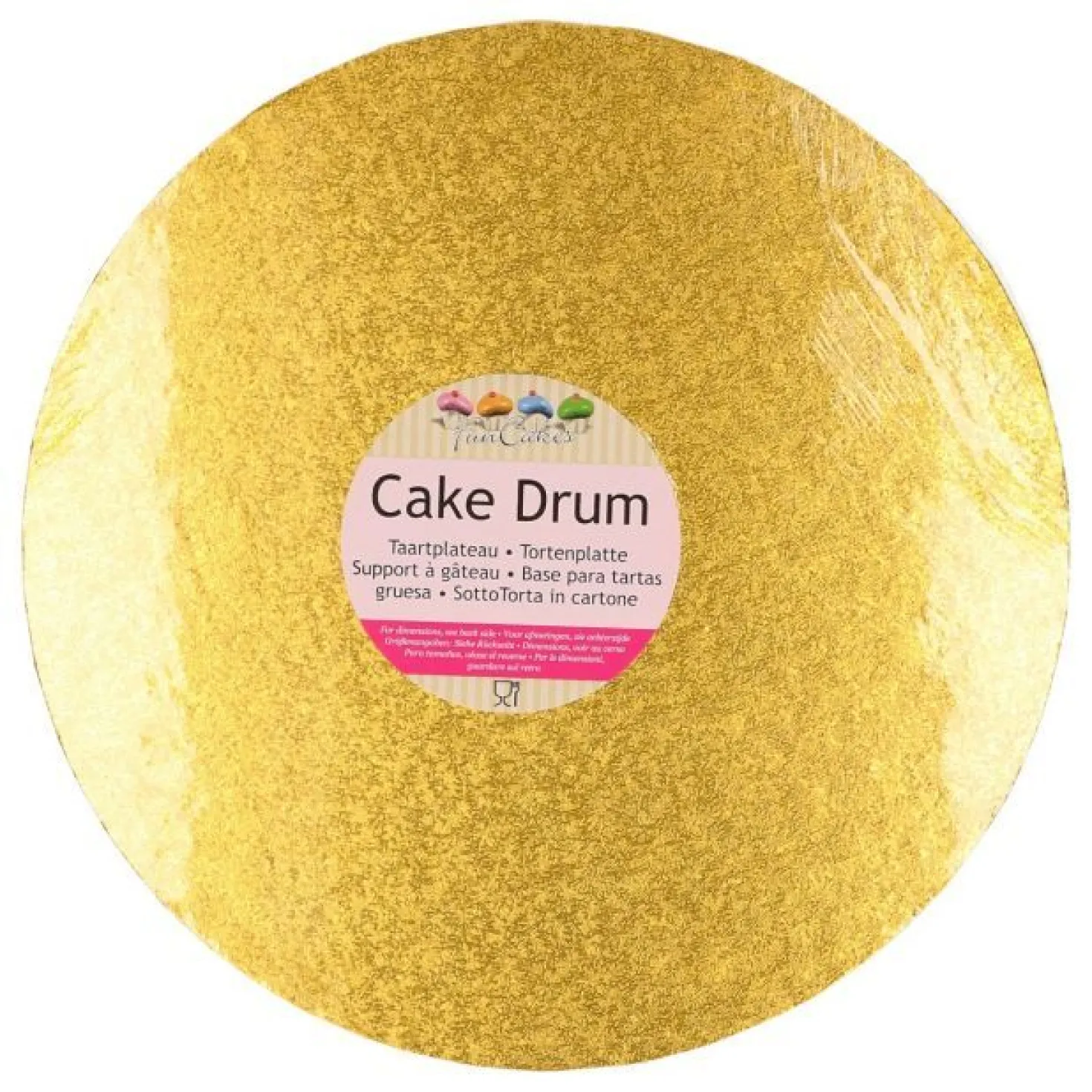 FunCakes paksu kakkualusta, 25 cm kulta