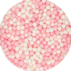 FunCakes pehmeä sokerihelmi, pinkki-valkoinen