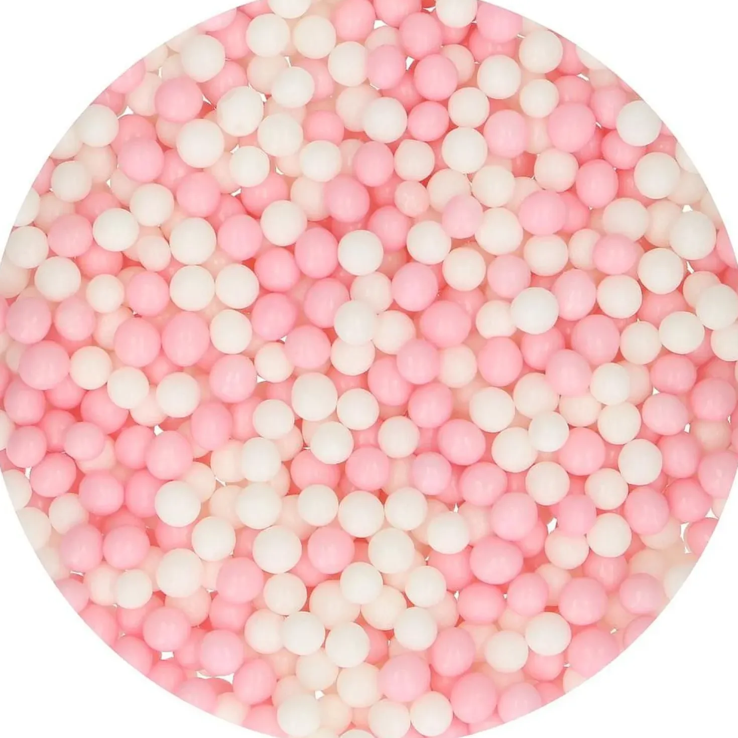 FunCakes pehmeä sokerihelmi, pinkki-valkoinen
