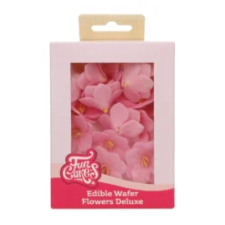 FunCakes syötävät vohvelikukat, Hortensia pinkki 18 kpl