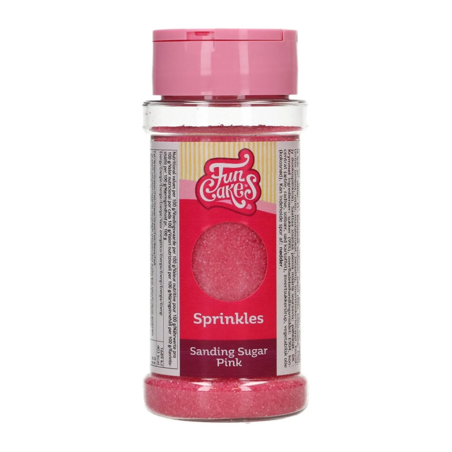 FunCakes värisokeri, pinkki 80 g