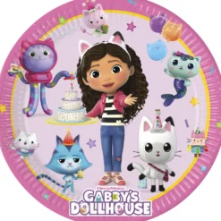 Gabby's dollhouse suuri pahvilautanen 23 cm 8 kpl/pkt