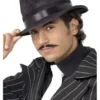 Gangsterihattu, musta silkkinauhalla