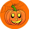 Halloween kurpitsa pahvilautanen 23 cm 10 kpl/pkt
