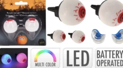 Halloweensilmät led-valolla