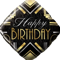 Happy Birthday Art Deco foliopallo