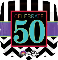Happy Birthday celebrate 50 foliopallo