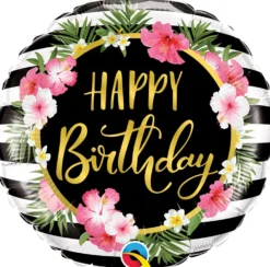 Happy Birthday hibiscus foliopallo