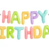Happy Birthday ilmalla täytettävä foliopallosetti