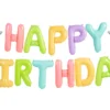 Happy Birthday ilmalla täytettävä foliopallosetti