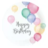 Happy Birthday ilmapallot pahvilautanen 8kpl/pkt