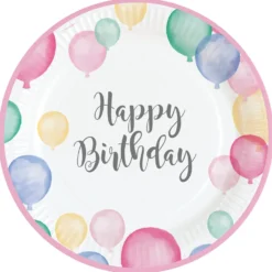 Happy Birthday ilmapallot suuri pahvilautanen 8 kpl/pkt