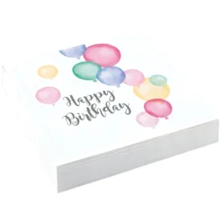 Happy Birthday ilmapallot suuri lautasliina 20 kpl/pkt