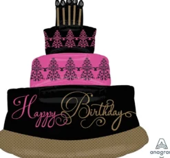 Happy Birthday kakku muotofoliopallo