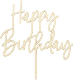 Happy Birthday kakunkoriste puinen 16,5 cm