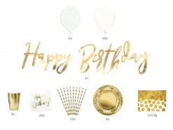 Happy Birthday kattaus- ja koristelusetti