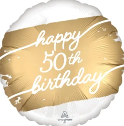 Happy Birthday 50 kulta foliopallo