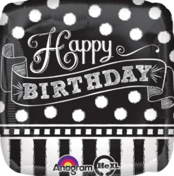 Happy Birthday liitutaulu foliopallo