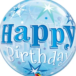 Happy Birthday läpikuultava kuplailmapallo