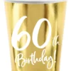 Happy Birthday 60 pahvimuki korkeakiiltokulta 6 kpl/pkt