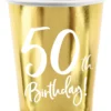 Happy Birthday 50 pahvimuki korkeakiiltokulta 6 kpl/pkt