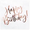 Happy Birthday ruusukulta suuri lautasliina 20 kpl/pkt