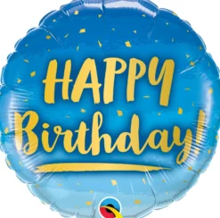 Happy Birthday sininen foliopallo