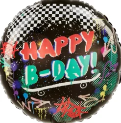 Happy birthday skeittilauta foliopallo
