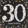 Happy Birthday 30, suuri lautasliina 16 kpl/pkt