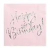 Happy Birthday suuri lautasliina vaaleanpunainen 20 kpl/pkt